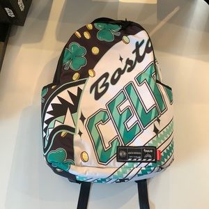 SPRAYGROUND NBA LAB BOSTON CELTICS LUCKY COIN SHARK BACKBACK
